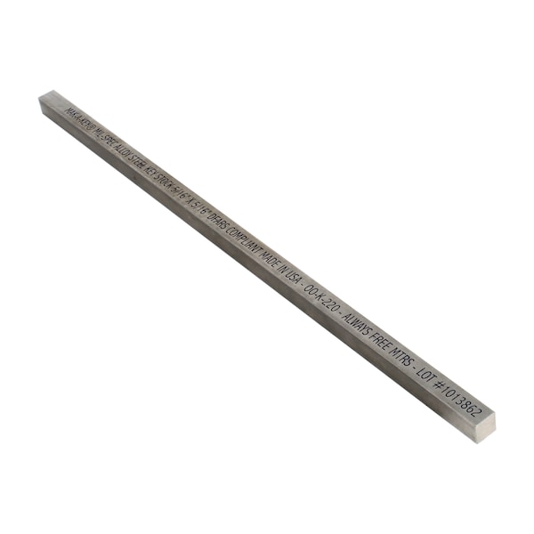 Huyett Oversized Key Stock, 12 in L, 5/16 in W, 5/16 in H, Alloy Steel MS6003120312-12 - main